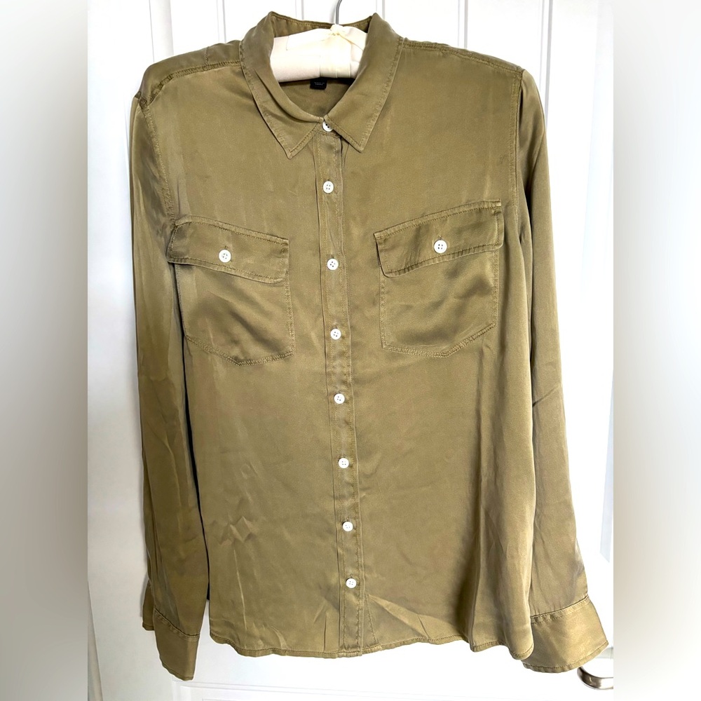NWOT. J Crew silk button down.